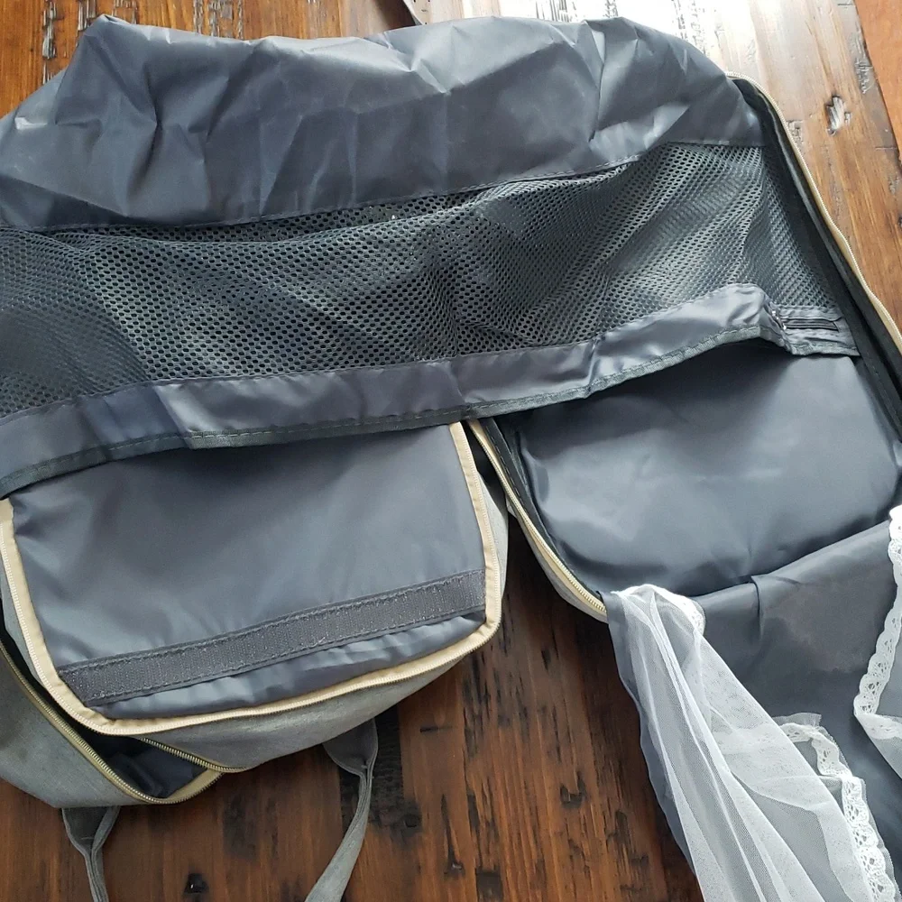 Sunshine Gray Backpack Diaper Bag Multifunction Like New